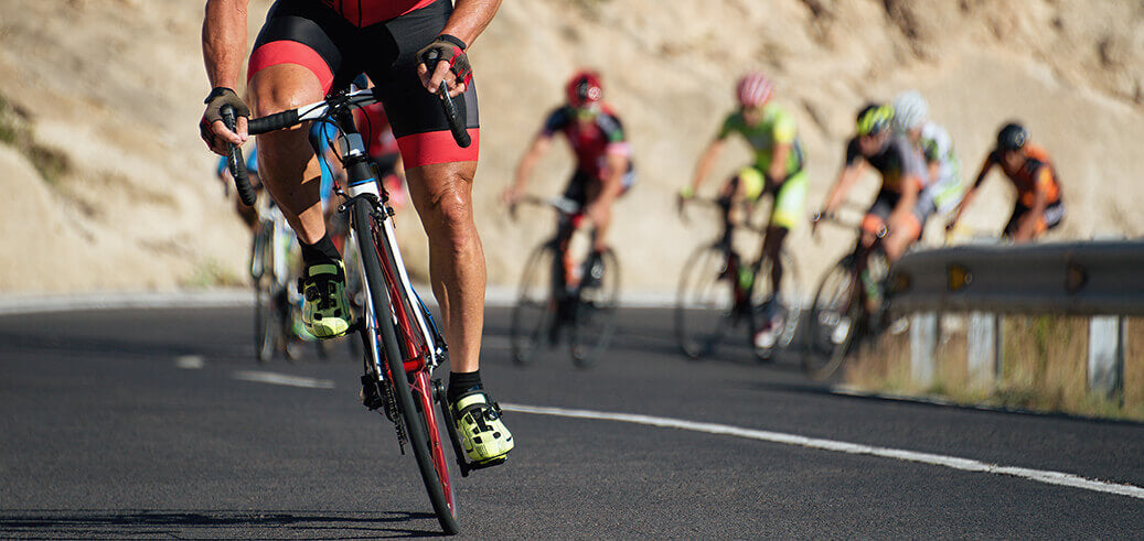 Cyclists road racing